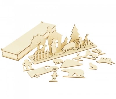 Дървена игра за речево развитие - Град на предлозите