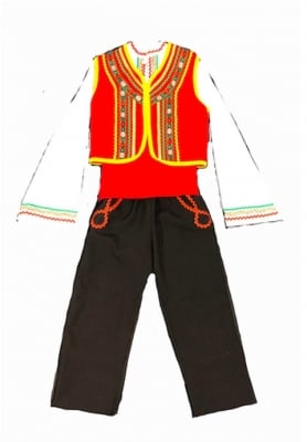 Народна носия за момче 13-16 години (Модел 2) - риза, елек, панталон, пояс