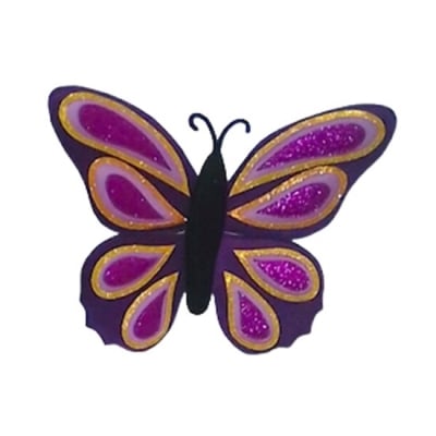 Декор - Пеперуда, 40х50см (лилава)