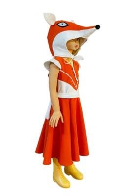 Костюм Лисица - рокля, шапка и опашка