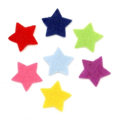 Фигурки от филц - Звезди 20x1мм, 20 броя