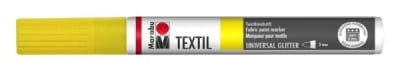 Маркери за текстил Marabu Textil Glitter 3мм - цвят Жълт