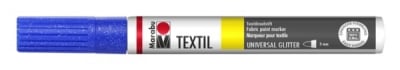 Маркери за текстил Marabu Textil Glitter 3мм - цвят Син
