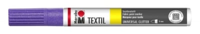Маркери за текстил Marabu Textil Glitter 3мм - цвят Лилав