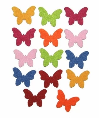Фигурки от филц - Пеперуди 3см, 14 броя