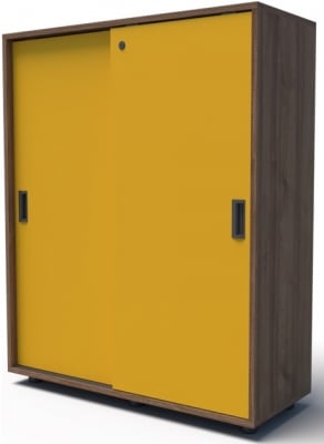 Шкаф с плъзгащи врати 100х40 Н=125см, със заключване, цветен