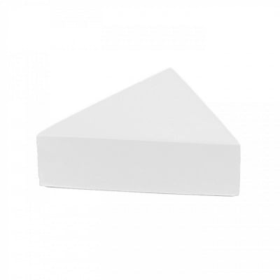 Възглавница за сядане за под от пяна, триъгълна - Бяла