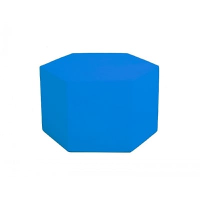 Маса от пяна, шестоъгълна -  Синя 50 х 50 х 35см