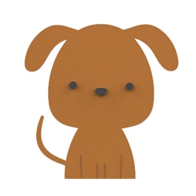 Апликация, дървена - Куче (вариант 1)