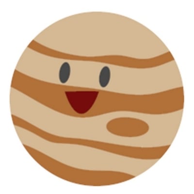 Апликация, дървена - Планетата Юпитер
