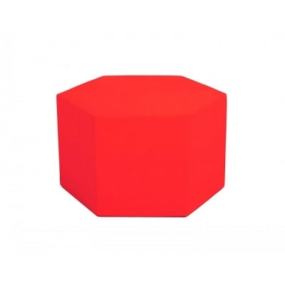 Маса от пяна, шестоъгълна -  Червена 50 х 50 х 35см