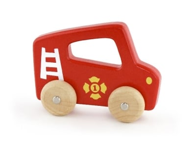Дървена играчка - Пожарна кола