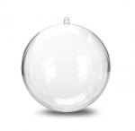 За декорация: Прозрачна топка  8 см, 5 броя