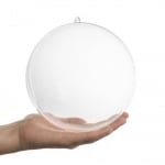 За декорация: Прозрачна топка 10 см, 6 броя