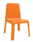 Столче за ДГ масивна пластмаса H=30см - оранжево