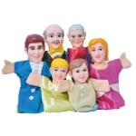 Комплект 6 кукли за ръка - Семейство