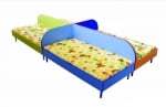 Детско легло със заоблени таблети 143.6х63.6см, H=33.2см цветно