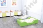 Легло от пяна с изрязани изходи+матрак,св.зелено