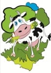Пъзел  12части: С какво се хранят животните - Крава