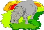 Пъзел  20части: Африкански животни - Хипопотам