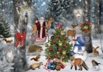 Пъзел  30части: Дядо Коледа с горските животни