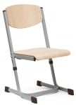 Стол с регул.вис.на седалката 26-31см сив метал