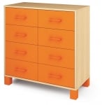 Серия Fresh - Шкаф с 8 чекмеджета, оранжеви