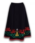 Традиционна черна пола с бродерия  -S/44- XL/56