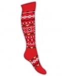 Чорапи с фолклорни мотиви-червени