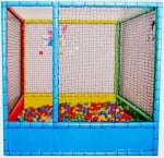 Квадратен басейн за топки с мрежа 150х150х150см