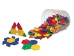 Геоометрични пластмасови блокчета-шаблони, 250части