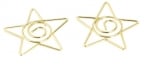 Кламери никелирани декоративни златни - звезда