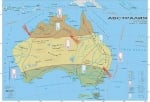 Австралия - климат и води 107х150см