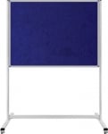 Корково табло с плат на колела синьо Ал. рамка  90х120
