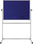 Корково табло с плат револвиращо синьо Ал. рамка  90х120
