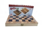Шах и табла в кутия от дърво 30см