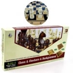 Шах и табла в кутия от бамбук - 39х39х2.5см