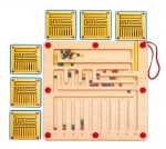 Лабиринт с магнитни топчета - Цифри, с 6 шаблона