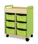 Шкаф на колела - STEM кабинет, зелен (без контейнери)