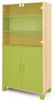 Серия Fresh - Шкаф с  2 стъклени врати и 2 врати - зелени