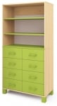 Серия Fresh - Шкаф с  8 чекмеджета и 2 рафта - зелени