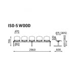 Пейка ISO Wood с 5 места за сядане H=43см