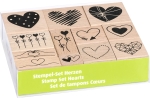 Печати-дървени кубчета: Сърца, 12 броя