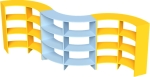 Етажерка Вълна 106х25/40см  H=100см
