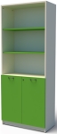 Шкаф с открити рафтове и 2 врати 80х40 H=194см, със заключване, цветен