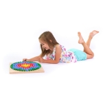 Дървена мозайка с топчета, двустранна