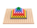 Дървена мозайка с топчета, двустранна