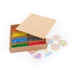 Дървена мозайка с топчета, двустранна