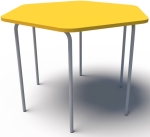 Маса модулна шестоъгълна 93х83 Н=54см, цветна