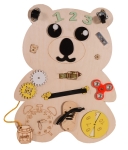 Дървена дъска с различни активности - Мече